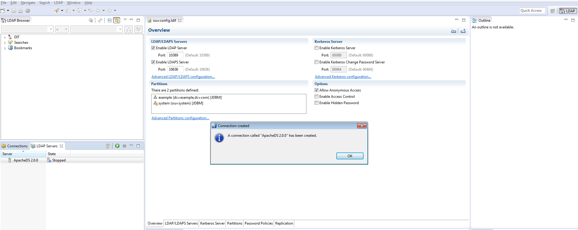 LDAP Confirmation