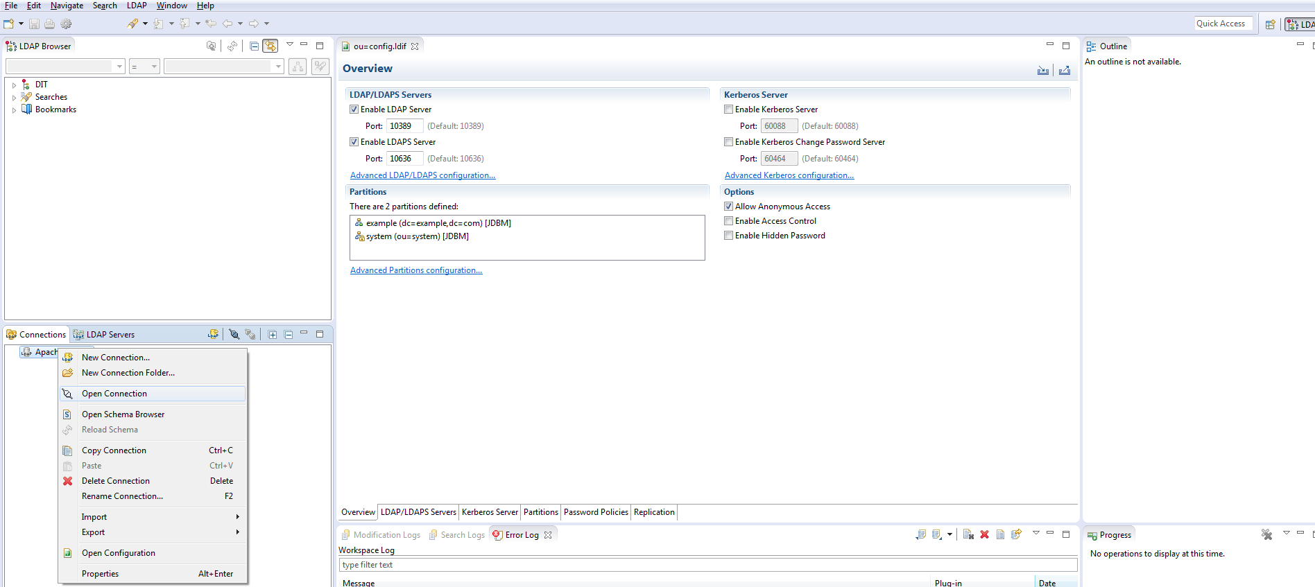 LDAP Confirmation