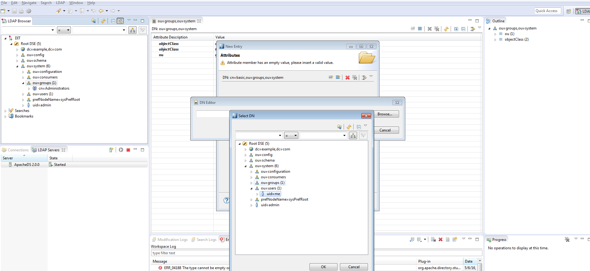 LDAP Confirmation